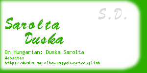 sarolta duska business card